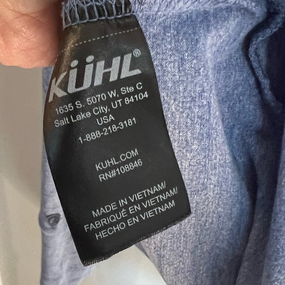 KUHL Women's Long Sleeve Hoodie Blue Kangaroo Pockets Size Small S Drawstring - Picture 5 of 6